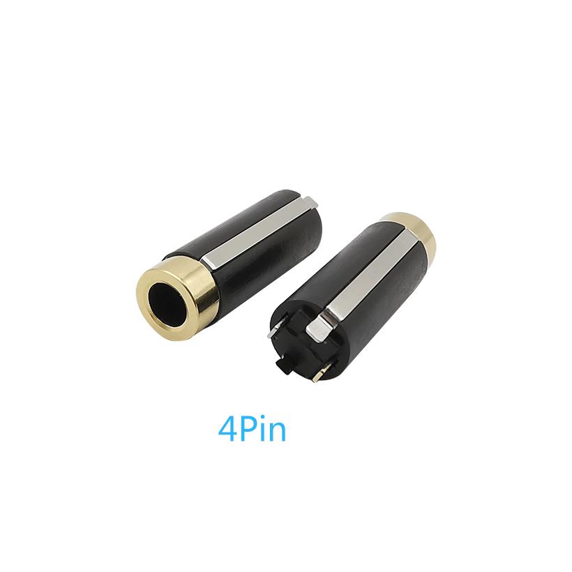 2Pcs Headphone 4 Pole 4pin/3Pole 3pin 3.5mm Stereo Audio Female Jack Socket Connector Earphone Solder DIY Mini Connectors