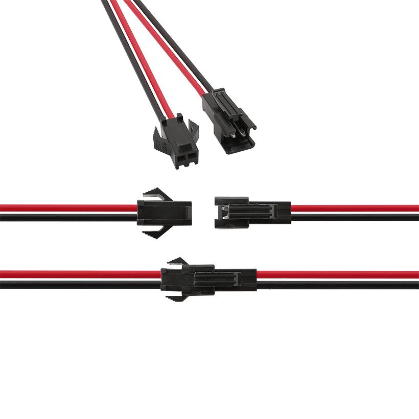 50Pair JST SM 2 Pin Plug Male to Jack Female Wire Connectors Electrical Cable Wire Pigtail Adapter for LED Light 10CM 15CM 20CM