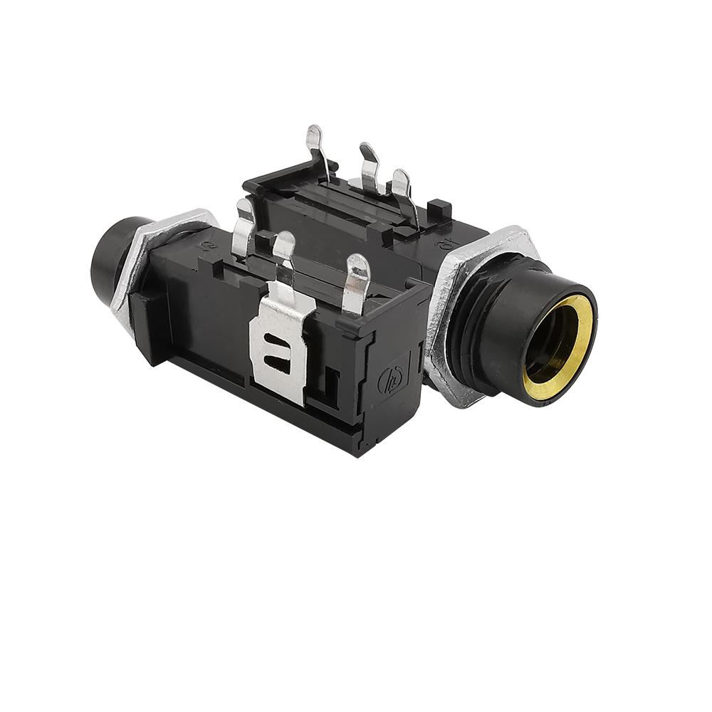 20Pcs 6.35mm Mono Female Jack PCB Panel Mount Microphone Socket 1/4 Inch Mono Chassis Audio Connector Wholesales