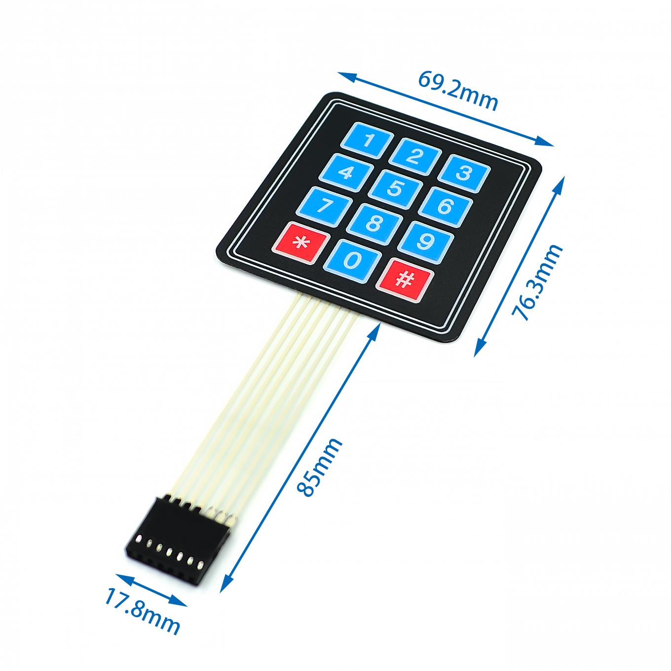 10pcs/lot 3 * 4 matrix keyboard membrane switch Microprocessor Keyboard Keyboard control panel