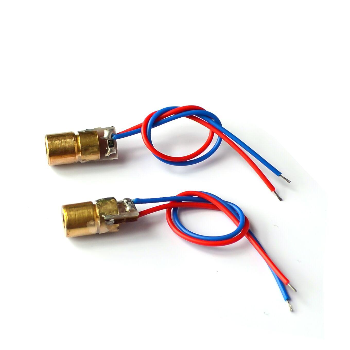 10pcs/lot mini 650nm 6mm 3V 5mW Laser Dot Diode Module Head WL Red