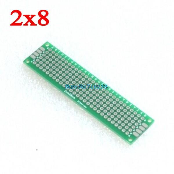 10pcs 2x8 cm double Side Copper prototype pcb 2*8 panel Universal Board   Wholesale