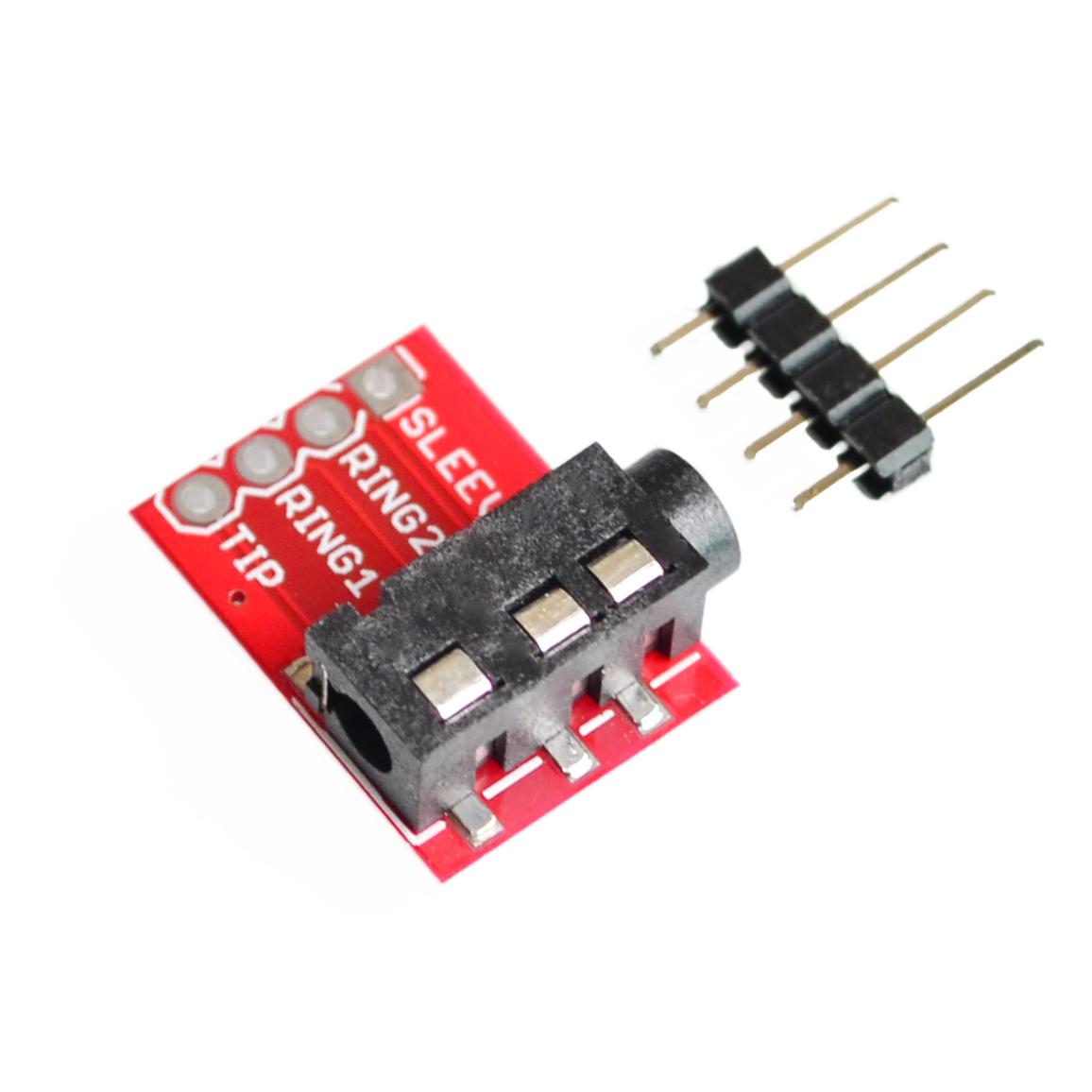 10pcs/lot TRRS 3.5mm stereo headphone MP3 audio video microphone Block Interface Modules