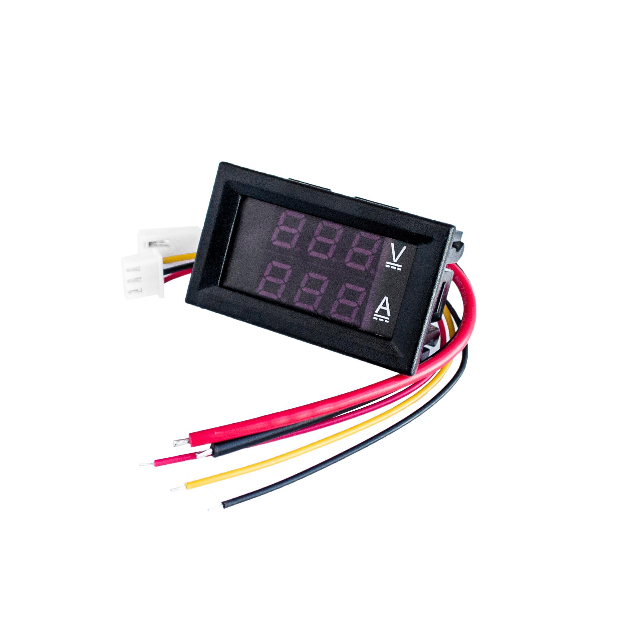 5PCS Mini Digital Voltmeter Ammeter DC 100V 10A Panel Amp Volt Current Meter Tester 0.28" Blue Red Dual LED Display