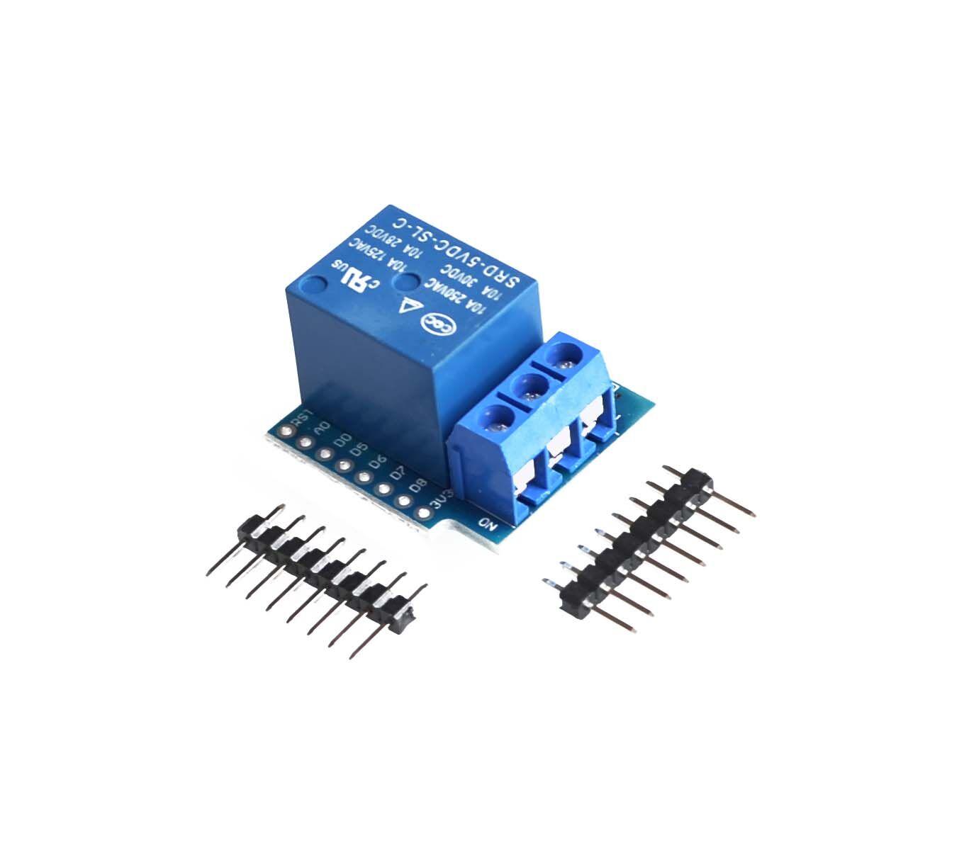 1Set Wemos D1 Mini Relay Shield One Channel Wemos D1 Mini Relay Module For Arduino ESP8266 Development Board Free Shipping