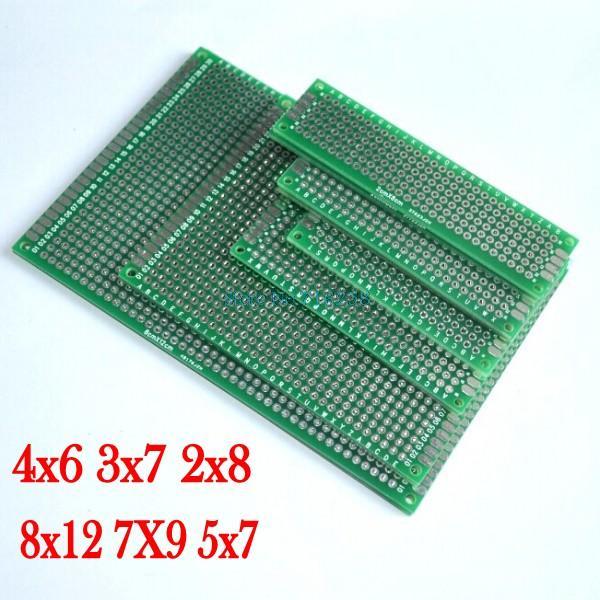 12pcs 8x12 7X9 5x7 4x6 3x7 2x8 cm double Side Copper prototype pcb Universal Board Dropshipping