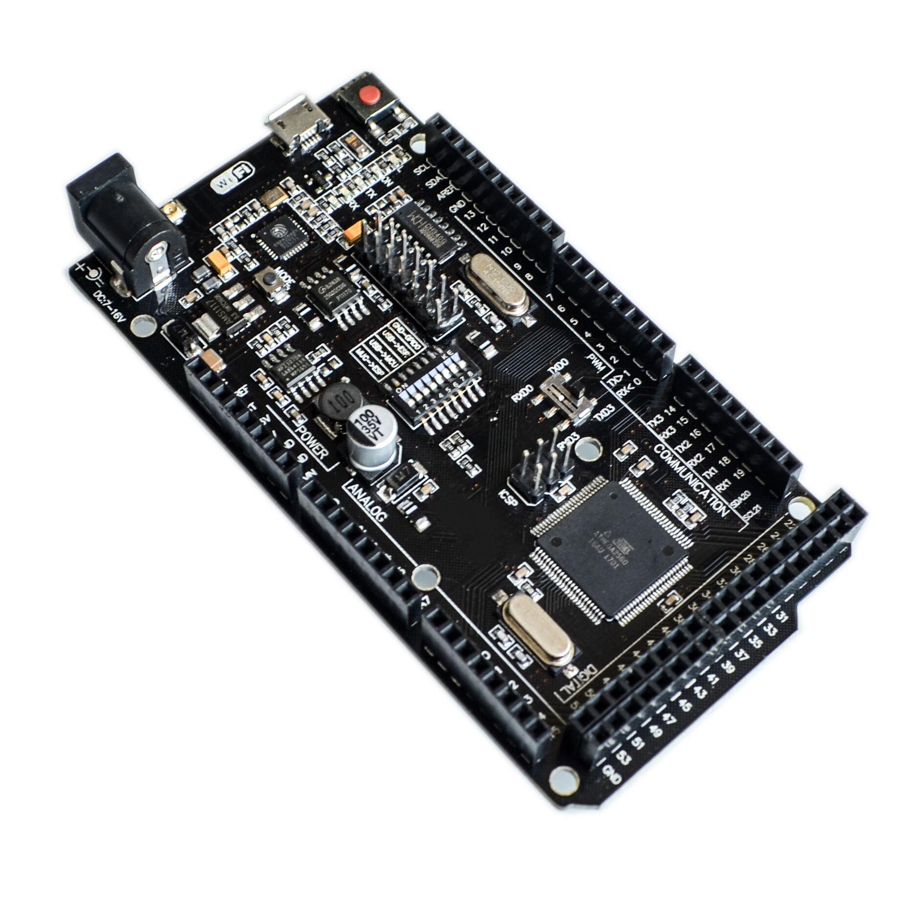 WEMOS Mega +WiFi R3 ATmega2560+ESP8266 (32Mb memory), USB-TTL CH340G. Compatible  Mega, NodeMCU, WeMos ESP8266