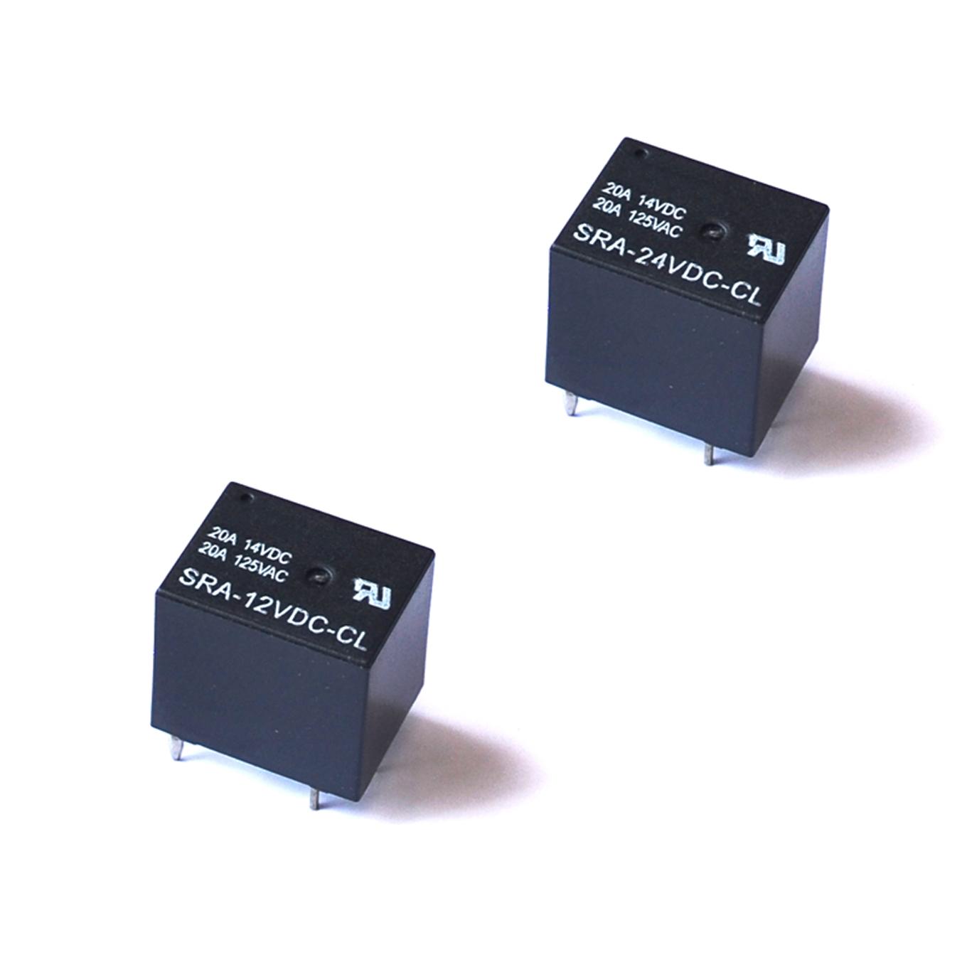 10pcs/lot Power relays SRA-12VDC-CL SRA-24VDC-CL 12V 24V 20A 5PIN T74