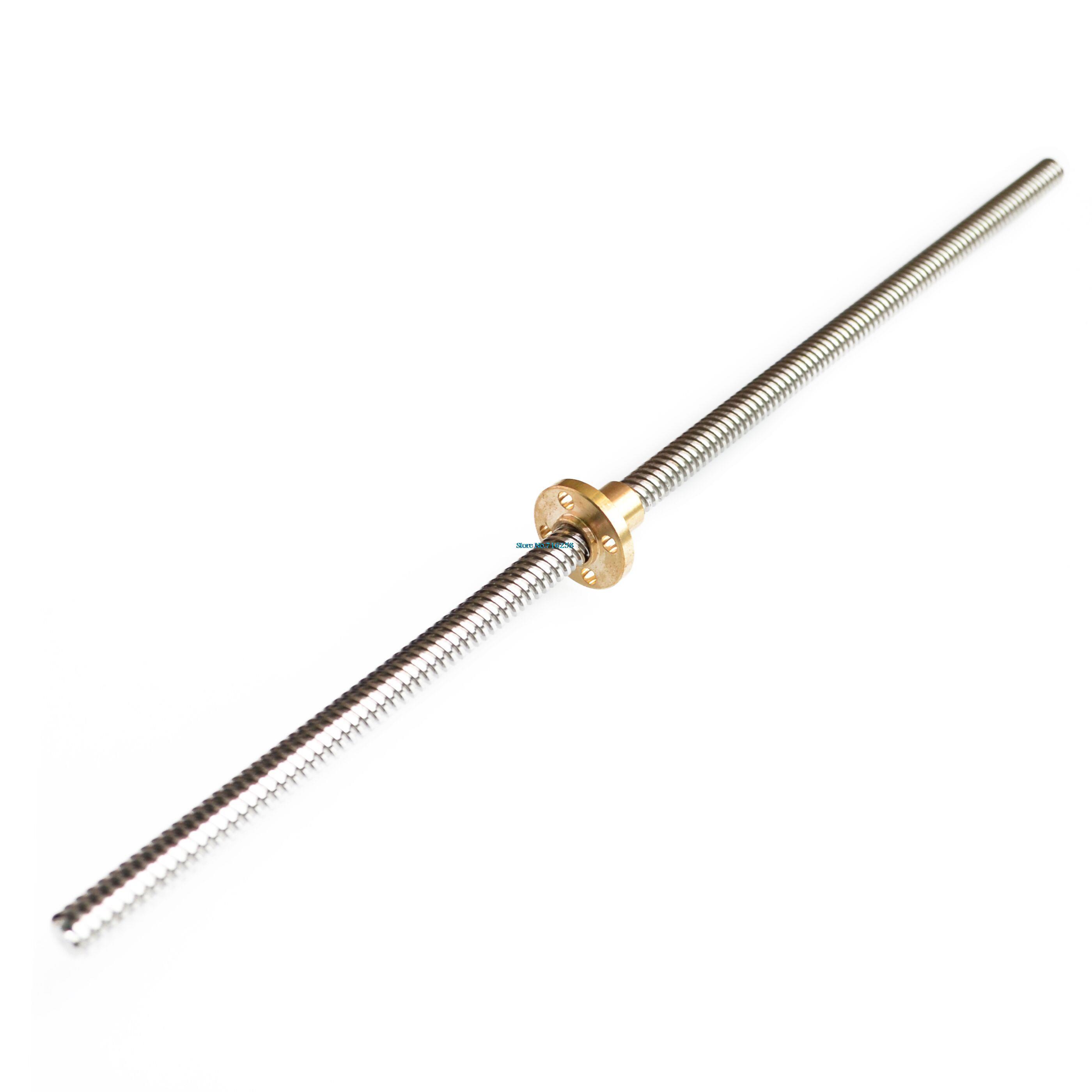 RepRap 3D Printer THSL-300-8D Lead Screw Dia 8MM Thread 8mm Length 300mm with Copper Nut   Dropshipping