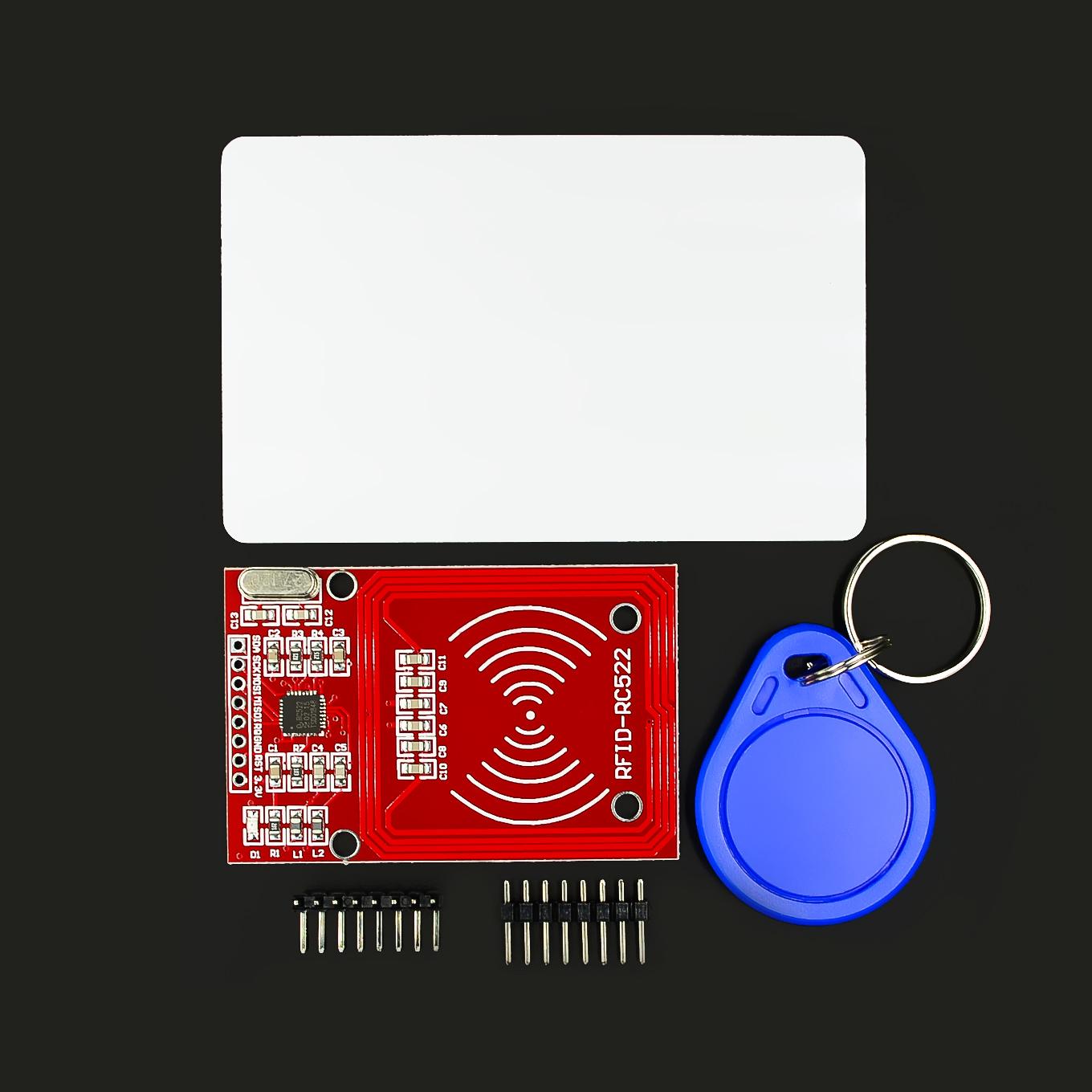 MFRC-522 RC522 RFID RF IC card inductive module with free S50 Fudan card key chain wholesale red