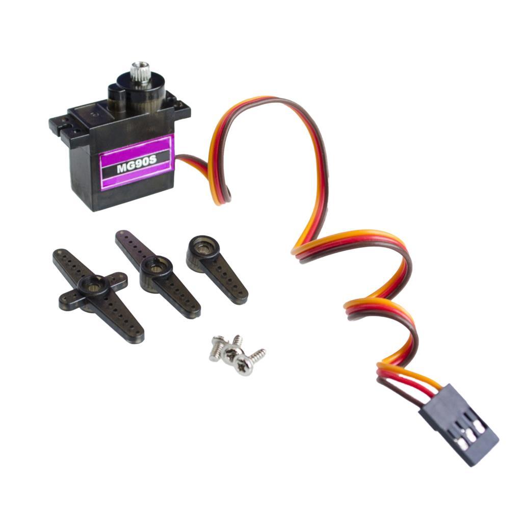 10sets MG90S Micro Metal Gear High Speed 9g Servo for RC Helicopter Plane Car Boat